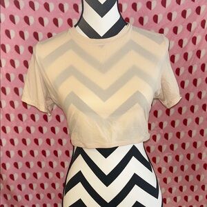 SKIMS Beige Crop Top